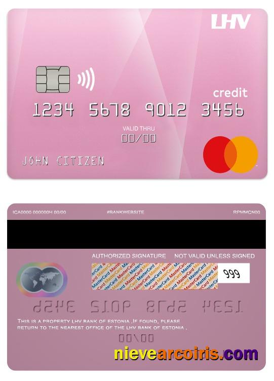 Estonia LHV bank credit mastercard